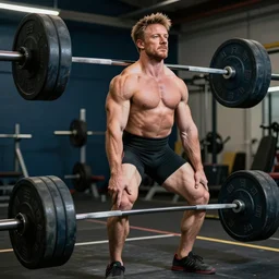 muscular gordon ramsay deadlifting his contestant, 4 k, dramatic style, video sponsor