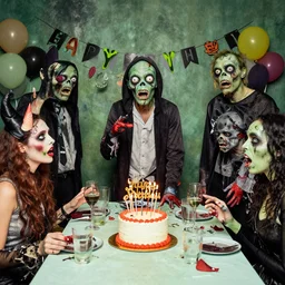 a zombie birthday party