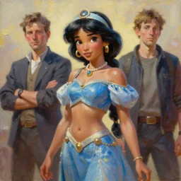 princess jasmine, robopunk, oil painting, sunlit, paint texture, digital painting, highly detailed, artstation, sharp focus, illustration, concept art, ruan jia, charlie bowater, tom bagshaw, norman rockwell