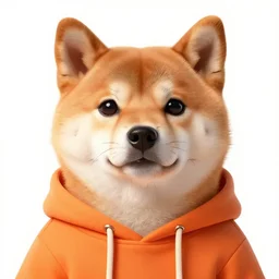 a aesthetic award winning commission of a antrho shiba inu wearing an orange hoodie,art by greg rutkowski,character design by charles bowater,ross tran,hyperdetailed,photorealistoc,detailed face,4k,cute,artstation,deviantart