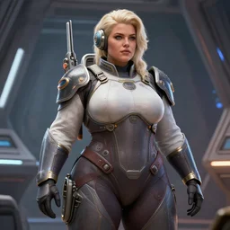 epic professional digital art of stunningly gorgeous thicker scandinavian female starship marine, by leesha hannigan, iris van herpen, artstation, cgsociety, wlop, epic, much wow, much detail, gorgeous, detailed, masterpiece