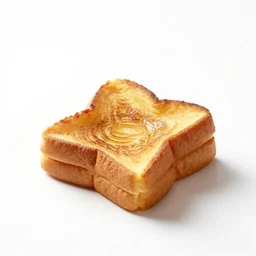 origami-style french toast, commercial catalog photo, isolated on a pure white background, centered, entire object in frame, sharp focus, soft studio lighting