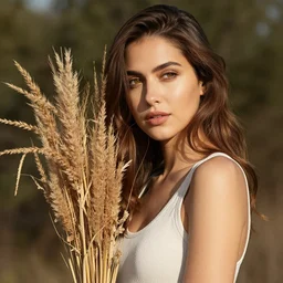 woman poses with sunlit dried caked bleached
