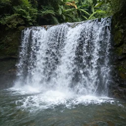A river flowing with waterfall