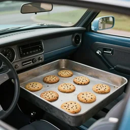 cookies, cooking, inside a hot car, 8 k