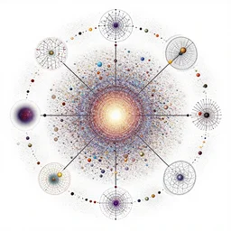 diagram of infinite complexity showing every single atom of the universe