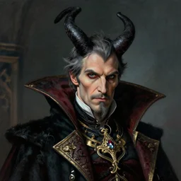 a highly detailed beautiful portrait of mephisto, james gurney, james jean