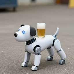 teaching a robot dog to poo beer