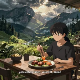 “ yoru eating lunch, valorant, anime ”