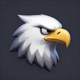 eagle head, stylized stl, 3 d render, activision blizzard style, hearthstone style, crash bandicoot artstyle