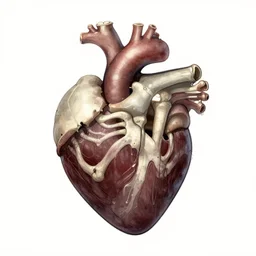 heart shaped skeleton, detailed digital art trending in artstation