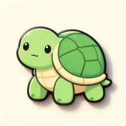 cute sanrio turtle, enamel pin, concept art, hd