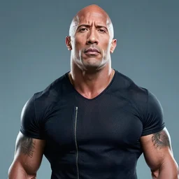 epic portrait of cyberpunk dwayne johnson, digital art