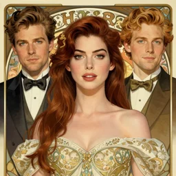 anne hathaway, digital portrait by artgerm, hd, alphonse mucha, tom bagshaw and karol bak