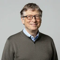 a portrait of bill gates with reptile skin structure