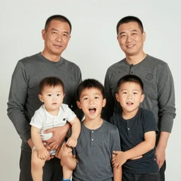 photograph of a nuclear family.