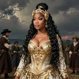romanticism painting of nicki minaj during the french revolution