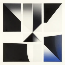 clean, minimal, geometric, angular, symmetrical collage by hilma af klint.