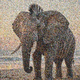 a closeup photorealistic photograph of a zebra themed elephant at the beach during sunset This 4K HD image is Trending on Artstation, featured on Behance, well-rendered, extra crisp, features intricate detail and the style of Unreal Engine.