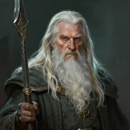 gandalf, the ecogoth edgelord portrait, digital painting