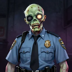 portrait of a zombie fbi agent by greg rutkowski