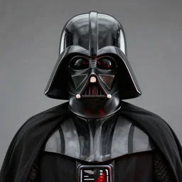 portrait of darth vader in shades of grey but with red by jeremy mann