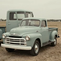 1950s pickup truck . muted colors. by Jean-Baptiste Monge