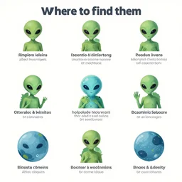 infographic about aliens and where to find them