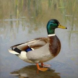 a duck on the prowl oil painting william merritt chase