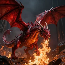 The red dragon of abyss breath of the below flames