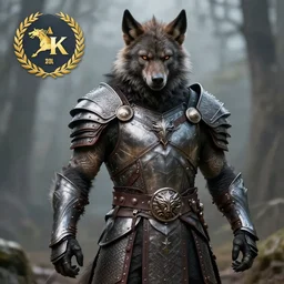 armoured werewolf warrior, 4 k, hdr, smooth, sharp focus, high resolution, award - winning photo, anne stokes, photorealistic