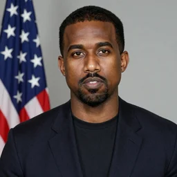 president portrait of 46th united states president kanye west