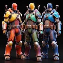 Fallout 3d game models Concept Art, vibrant colors, 8k photorealistic, black background, HD, high details, trending on artstation