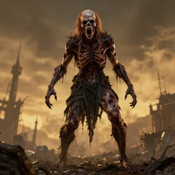 eldritch horror, scream, zombie, full body, butcher by yousuf karsh, golden hour, realistic, body shot, sharp focus, 8 k high definition, insanely detailed, intricate