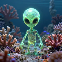 alien coral reef, amazing octane render, stylized, trending on artstation, glow, nature photography