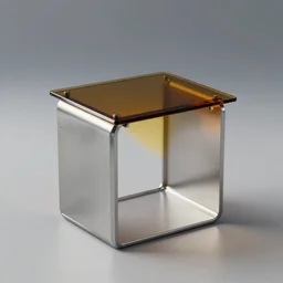 idea for furniture, stainless steel and color glass, trending on behance, keyshot 1 1