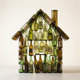 house made of bottles