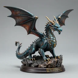 miniature sculpture of the dragon from game of thrones series
