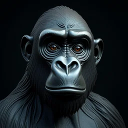 3 d cell shaded portrait painting of cute gorilla statue, 3 d cell shaded cubism, in the style of picasso 3 d cell shaded, elegant, highly detailed, artstation, art by picasso 3 d cell shaded unreal engine