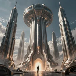 Alien civilization, huge, epic scale, towers, skyscrapers, science fiction, sci fi, Dune (2021), Prometheus (2012), cinematic, cinematic lighting, 4k, highly detailed, very realistic, trending on Artstation, Cgsociety