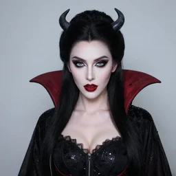 real photo of a beautiful vampire queen, macro 20mm