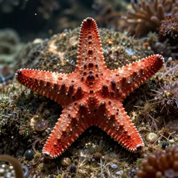 fromia milleporella, common name red starfish or black spotted starfish, is a species of starfish