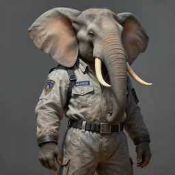 epic professional digital art of female anthropomorphic elephant wearing air force jumpsuit, painting, by leesha hannigan, iris van herpen, artstation, cgsociety, wlop, epic, much wow, much detail, gorgeous, detailed, cinematic, masterpiece