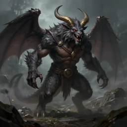 The minotaur end-boss by Tyler Edlin and Raphael Lacoste, fantasy art,  dark moody lighting, digital art, trending on artstation