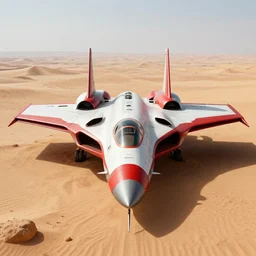 professional photograph of a beautiful neo - futuristic simplified symmetrical space fighter docked on a desert plateau by ilm, denis villeneuve, emmanuel shiu, zaha hadid, vapor, cinematic architectural scale, red paint detail, manga, dramatic, volumetric, concept art, hard surface, hyperrealism, high detail, trending on artstation, sharp focus, rendered in octane