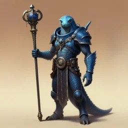 full character potrait of eel beast person holding a ceremonial staff, zdzislaw beksinski, lewis jones, dariusz zawadzki, wayne barlow, warhammer fantasy, cold hue's, warm tone gradient background, concept art, 4 k, ultra - high - definition