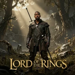 kanye west on a quest in Lord of The Rings