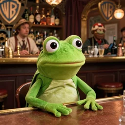 pepe green frog, film still a clockwork orange, moloko bar scene, high quality, hd, 4 k, warner, hbo, cinema frame, screenshot