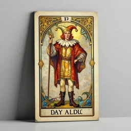 an art deco painting of the fool tarot card with an elegant border illustrated by tamara de lempick | studio lighting | digital painting, stunning lighting, trending on artstation