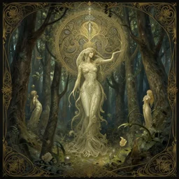 the endorian forest, fantasy, intricate, elegant, highly detailed, digital painting, artstation, concept art, smooth, sharp focus, illustration, art by artgerm and greg rutkowski and alphonse mucha